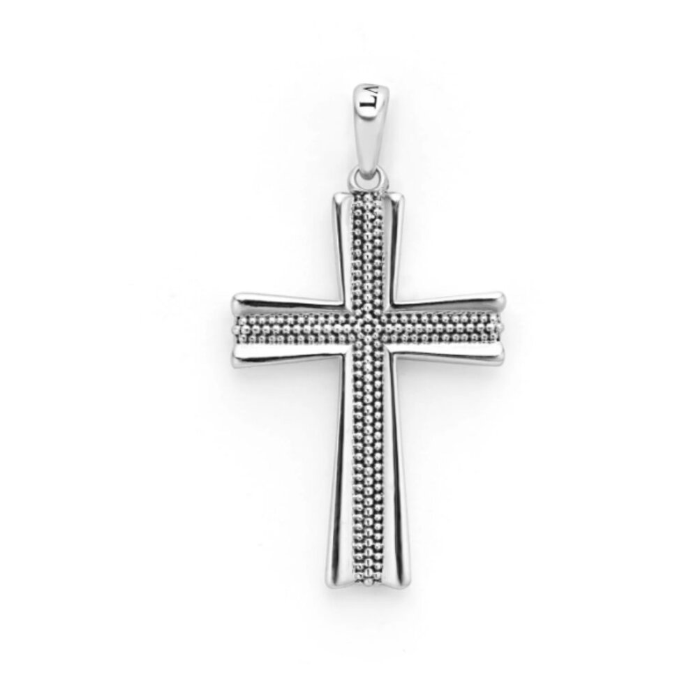 Anthem  Caviar Beaded Cross Amulet from Lagos